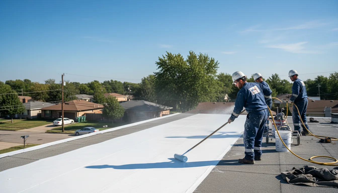 Commercial roof coating in Amherst, OH near me